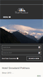 Mobile Screenshot of hotelsnowlandpokhara.com